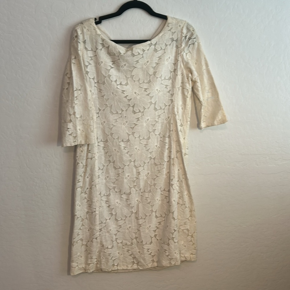 Vintage 1960s White Lace Dress Size Small. - Picture 3 of 9